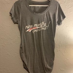 Maternity Shirt “baseball saying”